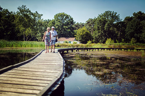 Wandern und rad fahren